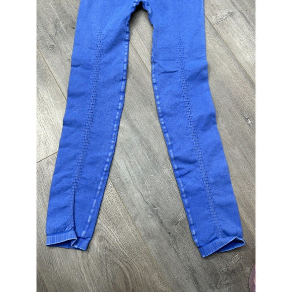 Free People Good Karma Yoga Leggings High Waisted Ribbed Stretch Blue Size XS/S - Picture 5 of 8